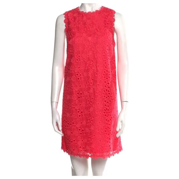 NWT KATE SPADE New York Size 0 Embroidered Lace Sleeveless Eyelet Shift Dress - Picture 1 of 13